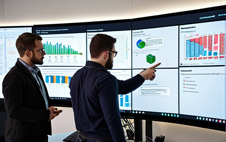 Cyber Security Team Collaboration**
Prompt: A diverse cyber security team working together in a modern office. One person is presenting a network diagram on a large screen. Another is at a workstation analyzing code. Others are in a discussion, pointing at a whiteboard filled with threat analysis data. The overall atmosphere is collaborative and focused, showcasing knowledge sharing and problem-solving. Lighting should be modern and professional.
**