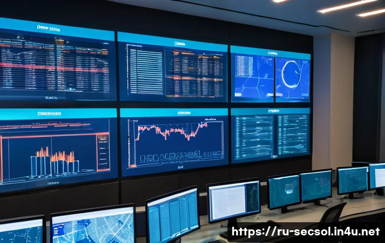 보안솔루션 컨설팅 실무 과정 따라잡기 - A modern corporate IT security operations center in Moscow, featuring diverse cybersecurity experts ...